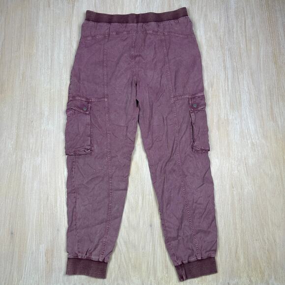 Anthropologie Mauve Cargo Pull On Urban Explorer Casual Jogger Pants Medium TALL - Picture 7 of 15